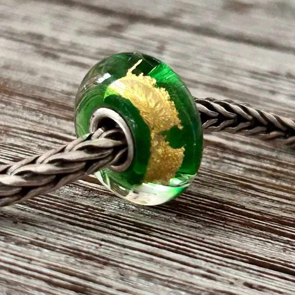 TROLLBEADS Heart Chakra Bead LAA 925S Preowned Perfect! w 22k Gold